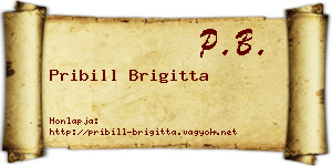 Pribill Brigitta névjegykártya